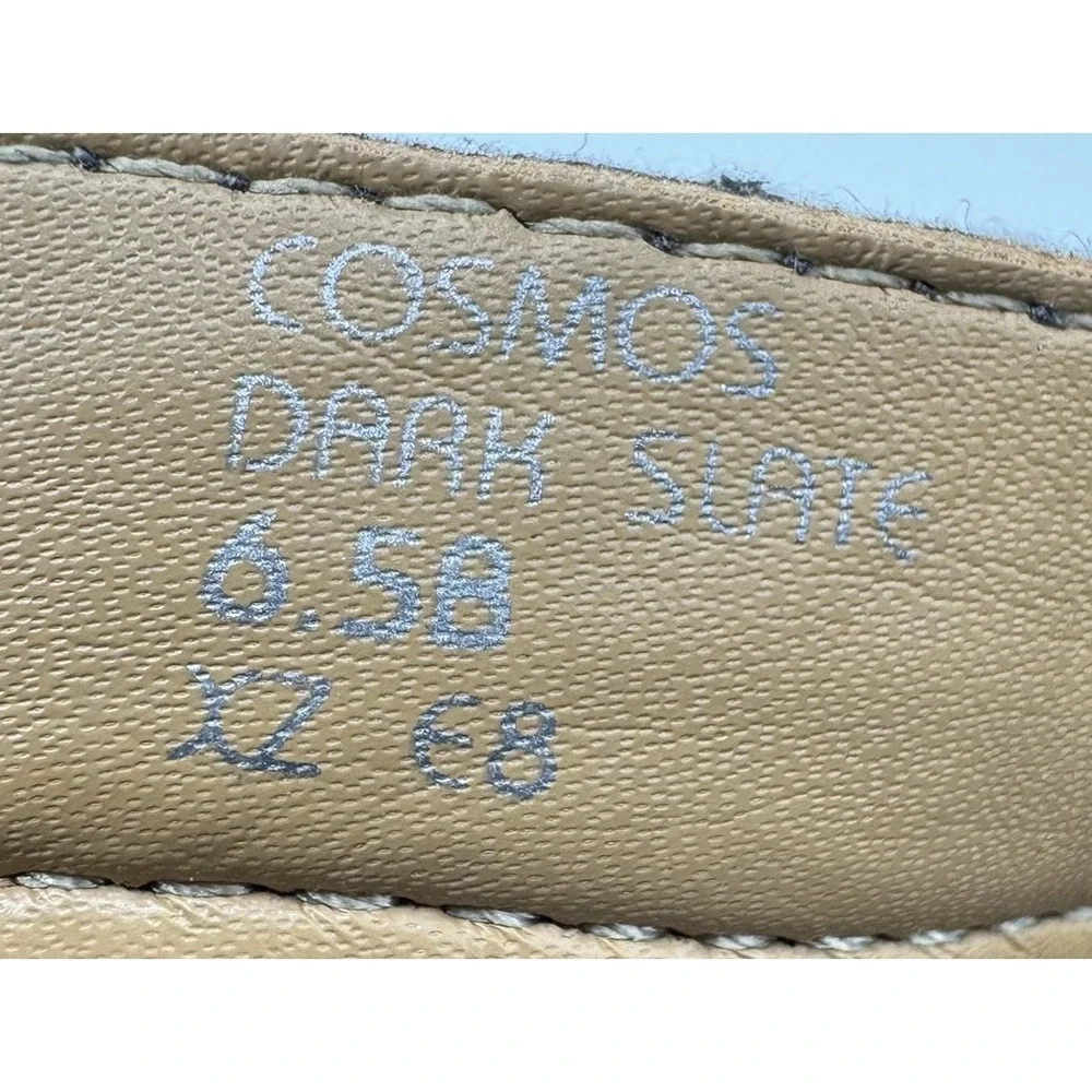 Earth Booties Ankle Cosmos Womens Size 6.5B Gray Suede Open Toe Wedge Zip Casual